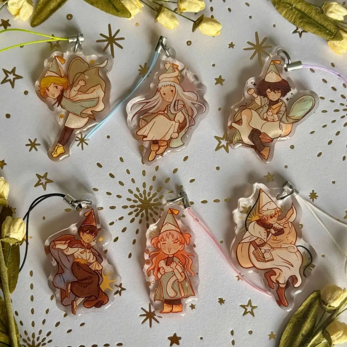 Witch Hat Atelier Phone charms - Coco, Agott, Richeh, Tetia, Olruggio, and Qifery
