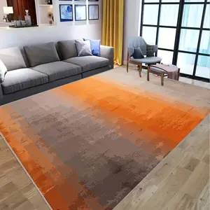 Orange Pattern Area Rug, 1 Count Non-slip Soft Floor Mat, Machine Washable Waterproof Carpet, Decorative Rugs for Home Living Room Bedroom