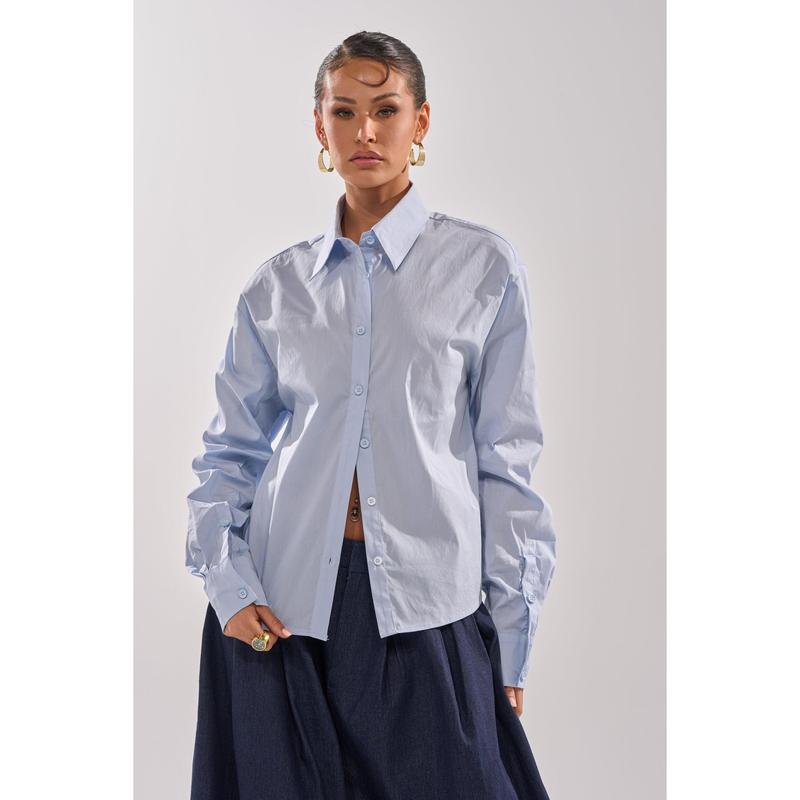 BUSINESS IN THE FRONT BUTTON DOWN