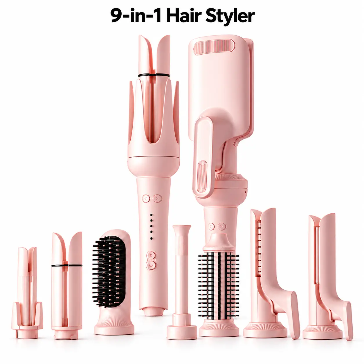 9-in-1 Automatic Hair Curler & Ionic Multi-Styler with Interchangeable Attachments