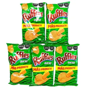 5 - Pk Ruffles Queso Chips 48G - Crispy Crunchy - MEXICAN CHIPS - PAPITAS MEXICANAS - SABRITAS MEXICANAS