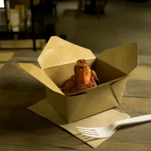 [450 ct] Paper Take-Out Boxes | #1 | 30 oz | Kraft