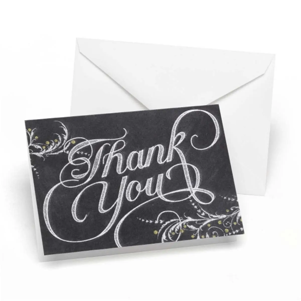 212 MAIN Whimsical Print Thank You Envelopes - Chalkboard Style, Lettering-Friendly, 4.875 x 3.5 in Set, Wedding Festive Home Supplies
