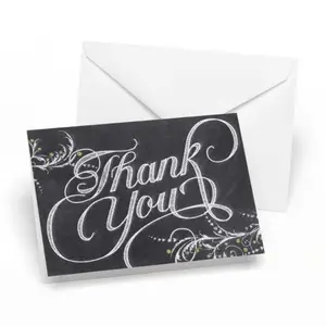 212 MAIN Whimsical Chalkboard Thank You Envelopes - Chalkboard Look, Lettering-Friendly, Novelty Print, Festive Wedding Home Supplies