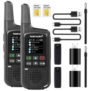 TIDRADIO TD-M2 PRO 4G PoC & FRS Hybrid Radio, Global Communication Walkie Talkie with Dual PTT, App Programmable & SIM Card Included for Professional Use