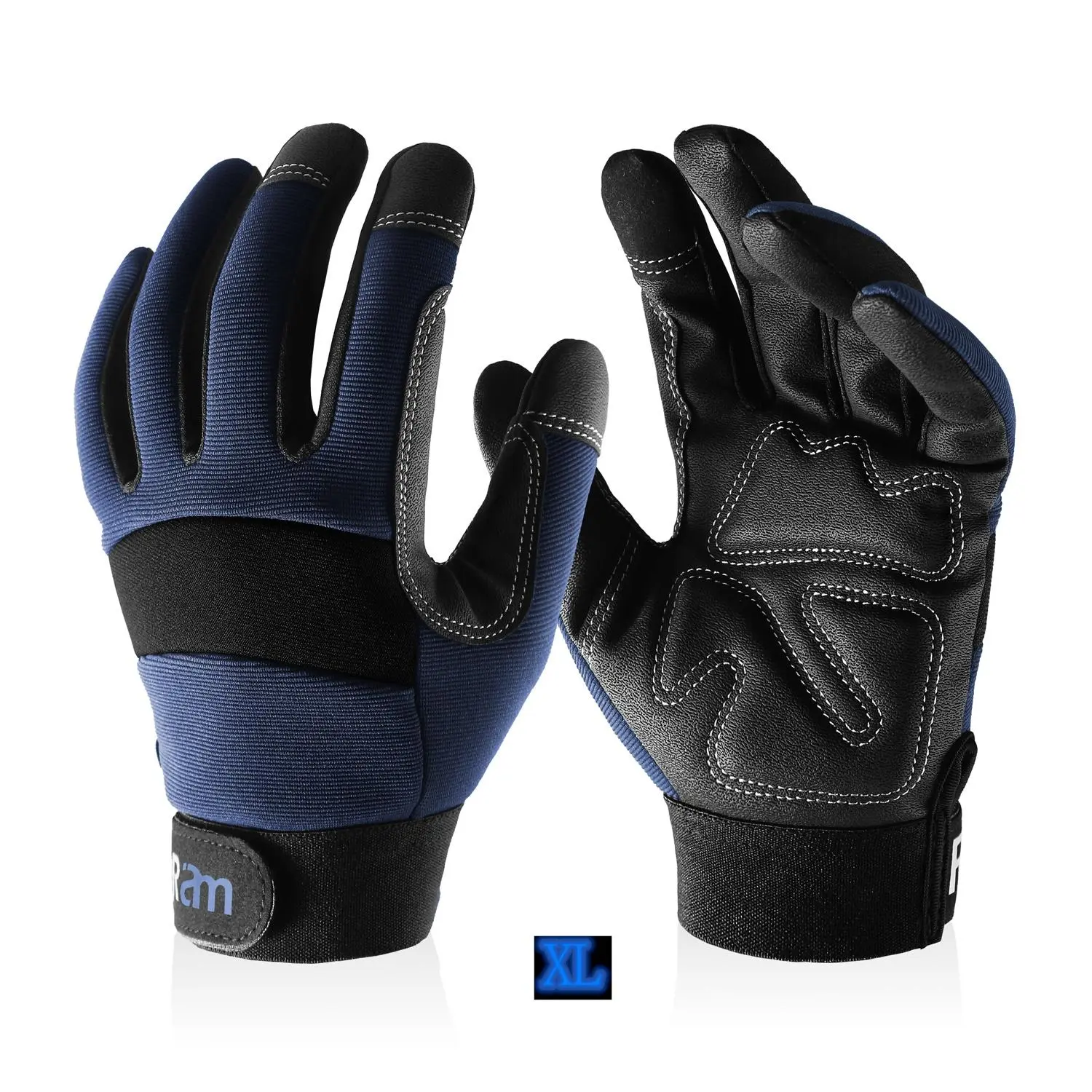 Work Gloves (1 Pair), Utility Mechanic Working Gloves, Multipurpose Protective Gloves with Excellent Grip, Safety Work Gloves, Gloves for Work