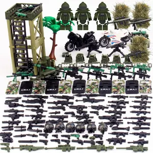 280pcs Moc Weapon Set, Buildable Camouflage Explosive Protection Block Toy, Model Building Blocks, Compatible with Main Mini Figures, Halloween & Christmas Gift
