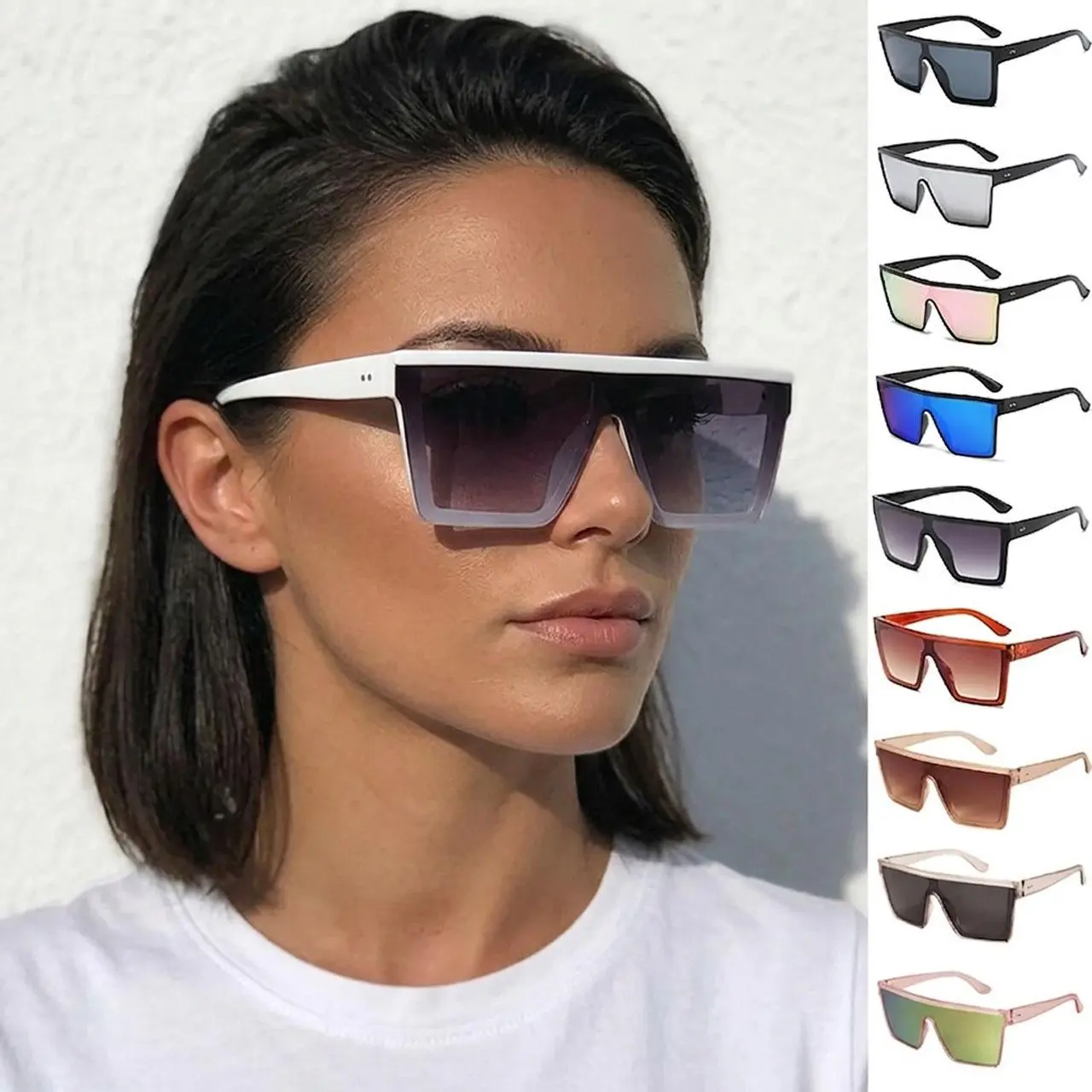 Women's Extra-Large Trendy Styling Sunglasses - Lightweight Durable PC Bold Oversize Frame, Polarized Anti-Glare UV Protection Lens, Enhanced Visual Clarity, Unisex Driving Stylish Accessory, Polycarbonate, Polarized Women's Sunglasses