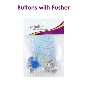 Aluminum Cover Buttons - Avanti 24mm (0.94 inch) – Silver Finish (Set with Tools), 12-Pack