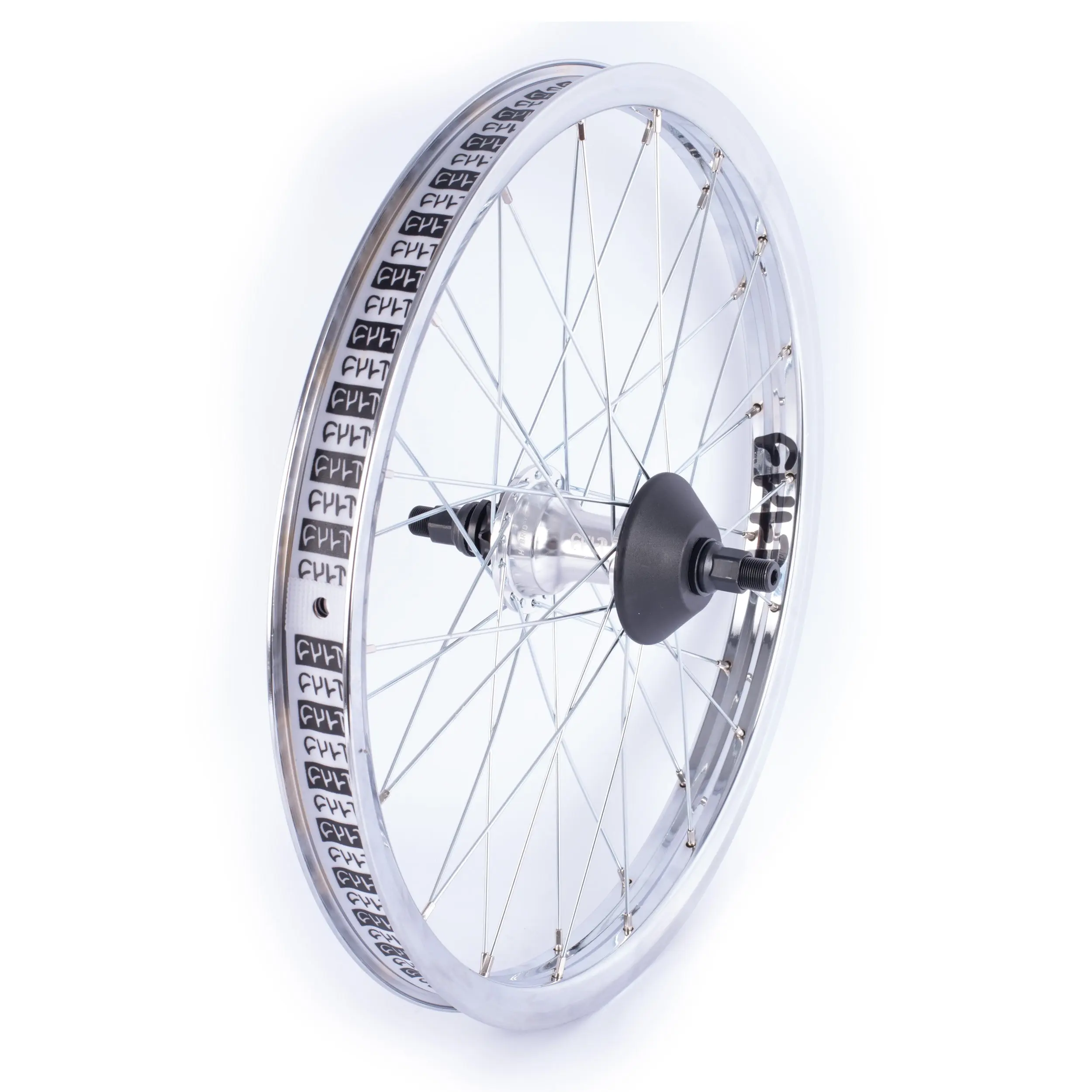 Crew Hybrid Freecoaster Wheel / black & polished