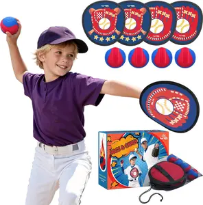 Toss and Catch Ball Game Set for Kids 3-5, Kids Toddler Baseball Glove & Catch Ball Toys,Kids Outdoor Games for Family, Toys for Beach Pool Yard Outside, Birthday Gift for Ages 3 4 5 6 7 8-12