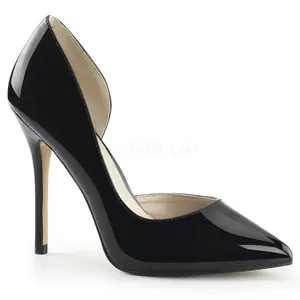 PLEASER AMUSE-22 Black Pat D'Orsay Pumps