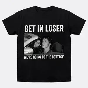 Get In Lose*r We're Going To The Cottage T-Shirt - Funny Weekend Getaway Graphic Tee, Cabin Life Aesthetic Apparel, Summer Lake House Gift Shirt