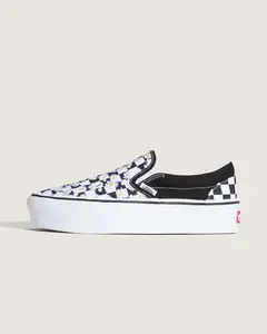 Vans Unisex Classic Slip-On Platform Checkerboard Low Top Shoe