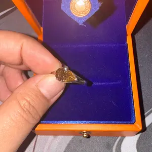 3ct pear iced crushed natural moissanite. Size 7