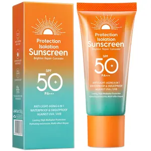 Sunscreen SPF 50, Oil-Free Sunscreen Lotion for Face and Body, Broad Spectrum UVA/UVB Protection, Oxybenzone-Free, Hydrating Sunblock, Travel Size Sunscreen & Family Size Sunscreen, 1.76 Ounce