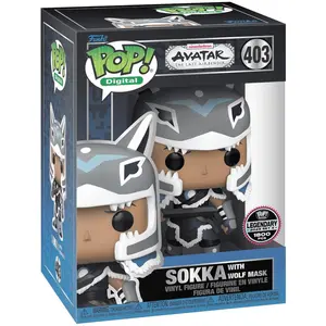Funko Pop! Digital Sokka with Wolf Mask Vinyl Figure, Avatar: The Last Airbender, 3.75 Inch, NFT Legendary Exclusive #403 LE1800