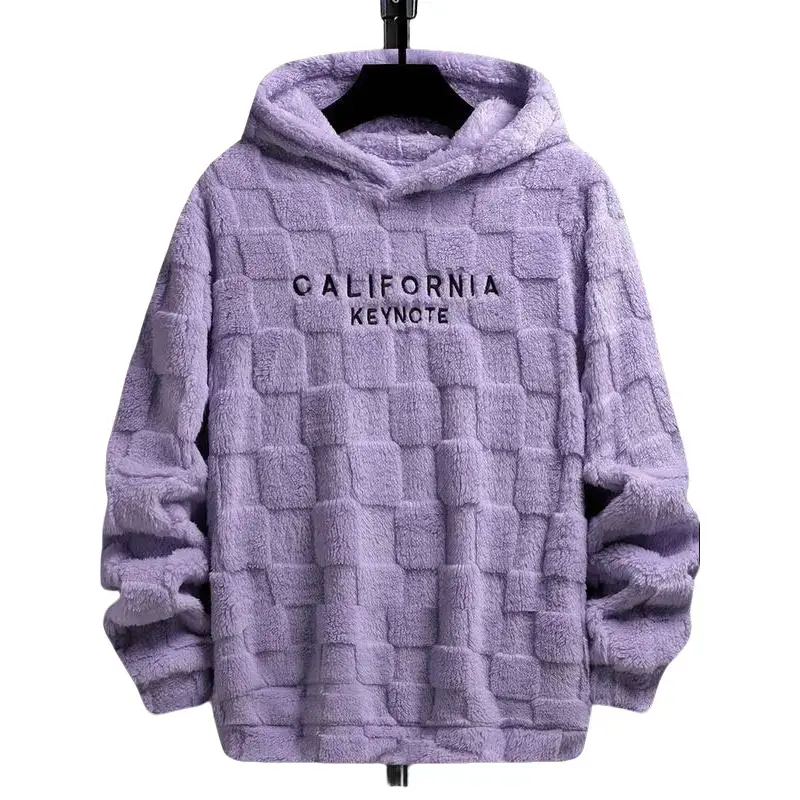 Men's Viral California Embroidered Hooded Drop Cut Pullover, Relaxed Fit Loose Long Sleeve, Stretchy Fuzzy Warm Lined Soft Textured Fabric, Trending Fall Cozy Streetwear for Cold Casual Daily Wear Sweatshirts Embroidery