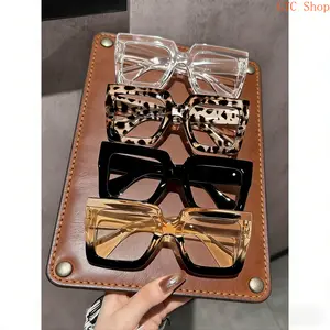 4-Pack Unisex Trendy Leopard & Ombre Eyeglasses – Stylish Casual Fashion Frames, Lightweight Comfortable Design, Versatile All-Match Eyewear Perfect for Everyday Use, Outdoor Activities, Street Style & Daily Casual Outfits tiktokshopspringglowup