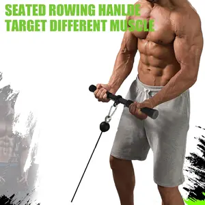 Tricep Pressdowns Straight Bar  Attachment ,360  Rotating Bicep Pull Down Bar Triceps LAT Pull Down Bar with Non-Slip Rubber Handle for Gym  Machine Attachment  Gym Accessory