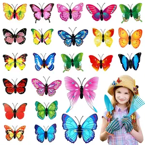 36 count Butterfly Pins 3D Butterflies Brooch Pin Bulk Plastic Butterfly Pin Decor Halloween Butterflies Clips for Clothes Art Crafts Decoration Wedding Birthday Party Favors(Retro Pattern)
