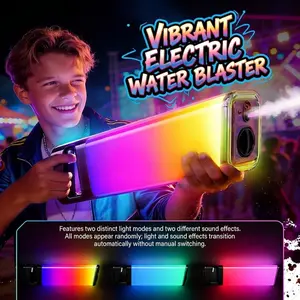 Hydro-Blaster LED Glowing Water Soaker Toy. Massive 1250ML Capacity 32FT Range Squirt Dispenser. Dynamic Colorful Light Summer Pool Beach Party Fidget Memorial Day 4th of July Independence Day Gift For Adults Teens 2026.