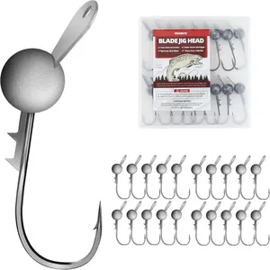 Bladed Jig Heads 20PCS – Strong Bait-Locking Keeper, Sharp Lead Jig Heads for Freshwater & Saltwater, Ideal for Crappie, Walleye, Trout, and Saltwater Game Fish