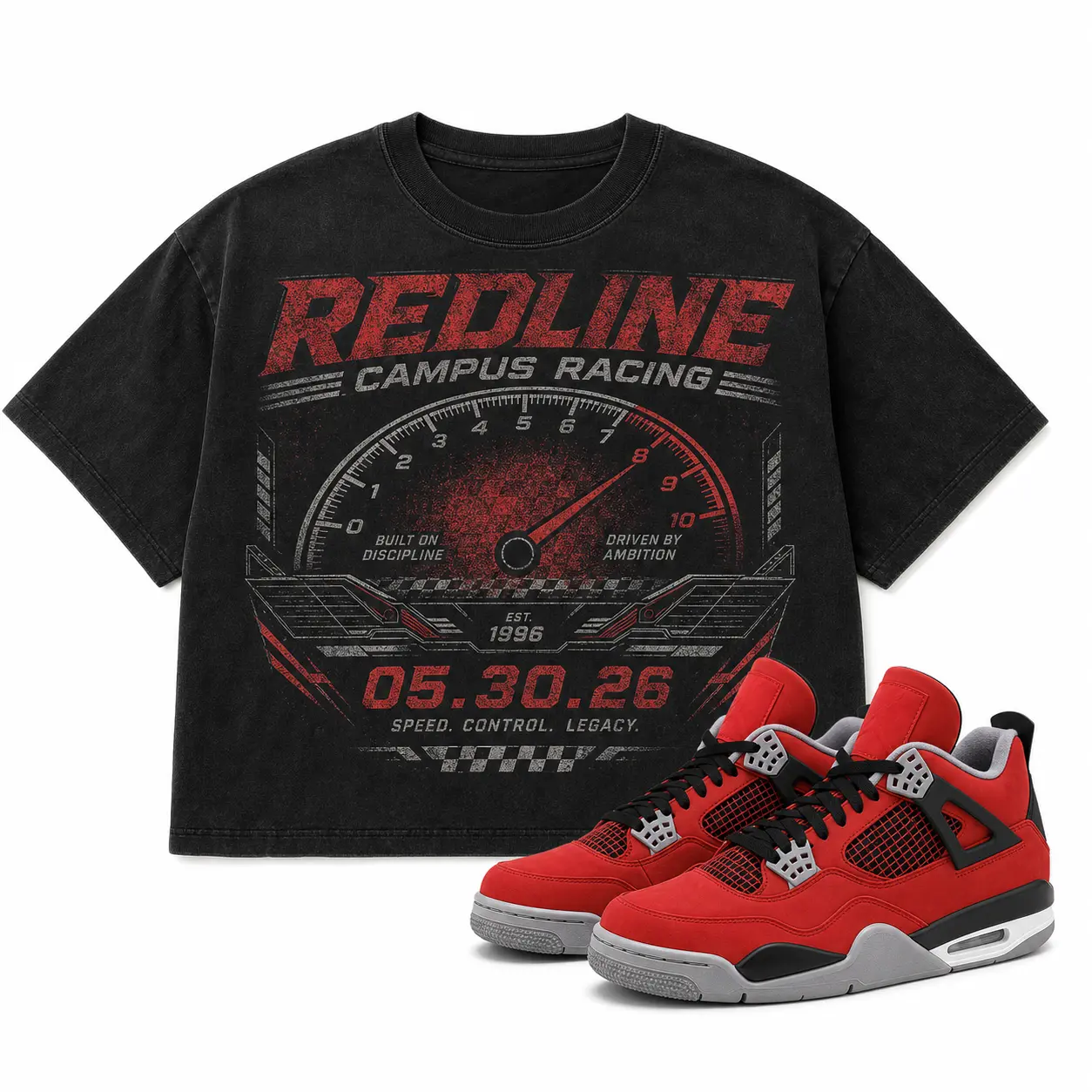 Boxy T-Shirt To Match Jordan 4 Toro Bravo - 13 Years Later