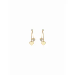 Cider RHINESTIONE & HEART DROP EARRINGS
