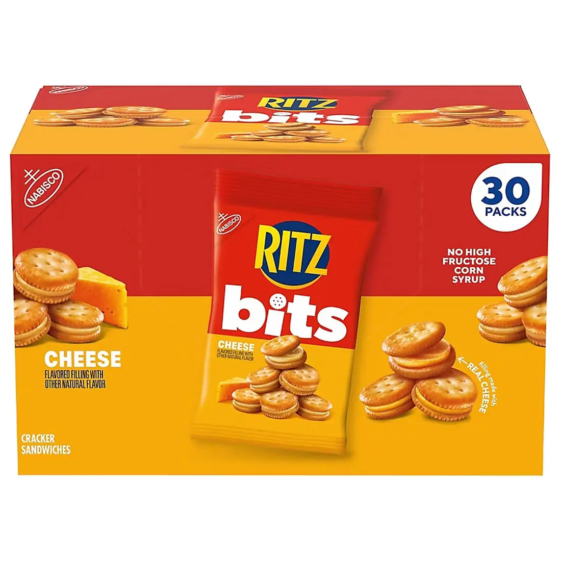 Ritz Bits Cheese Sandwich Crackers, Snack Packs, 30 pk./1.5 oz.