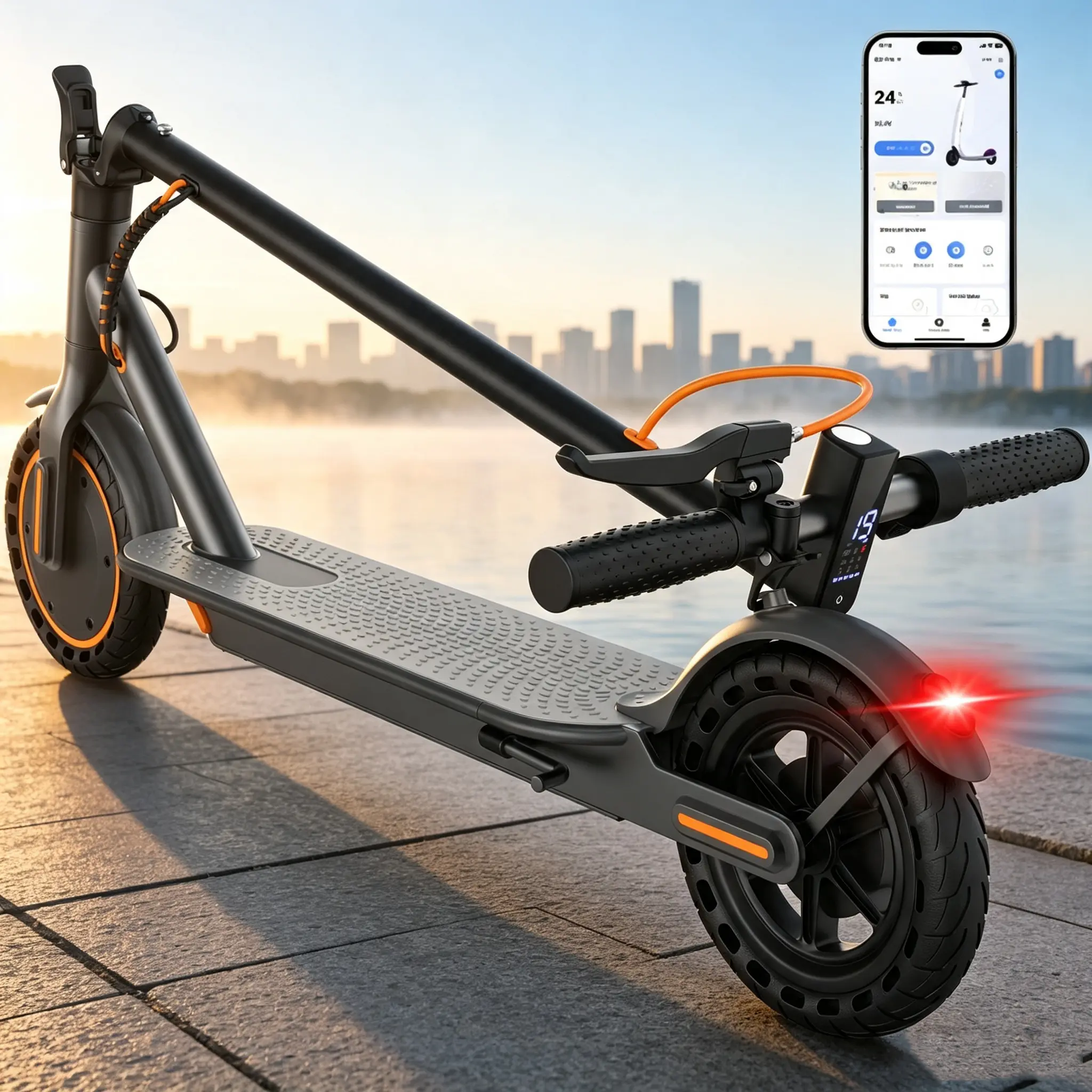 Foldable Electric Scooter for Teens & Adults, 350W Motor, 19MPH Fast Speed, 16 Mi Range, Dual Brake System, Portable Commuter Scooter with Easy Folding Design sohochic e-scooter