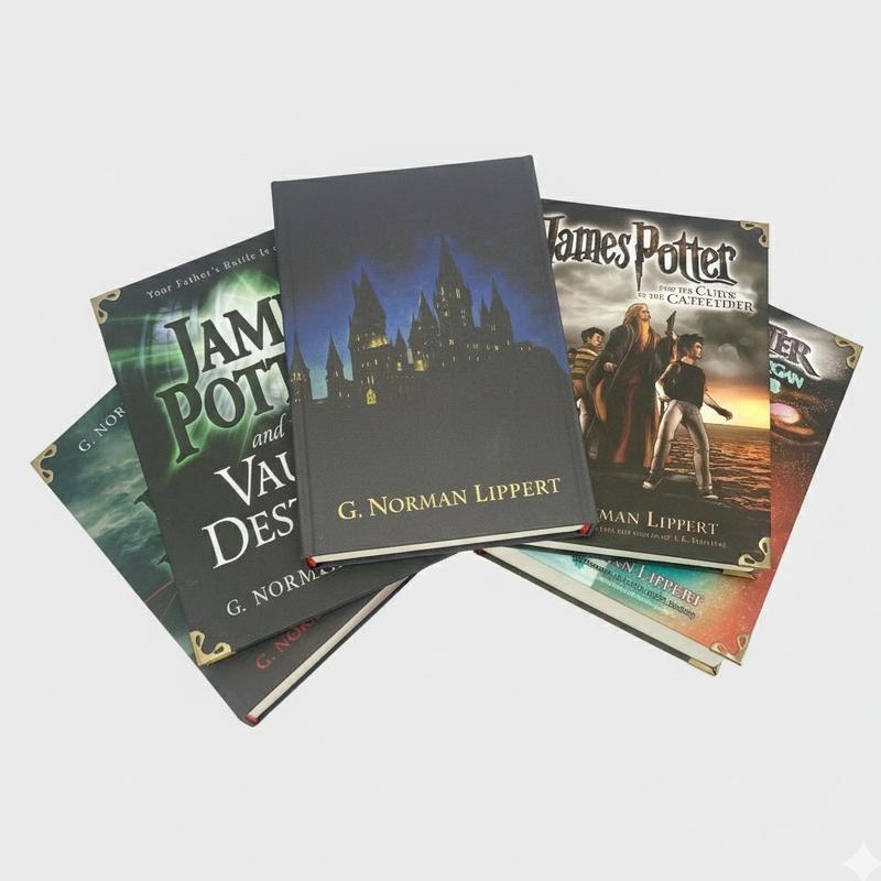 James Potter Complete Series by G. Norman Lippert | 5-Book Hardcover Set | Premium Collector's Edition | Epic Fantasy Adventure for Potterheads