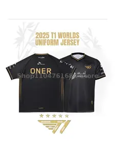 2025 New T1 Esports Team Uniform T-shirt League Of Legends World Finals Jersey T Shirt Lol Games Faker Fan Support Men Clothes