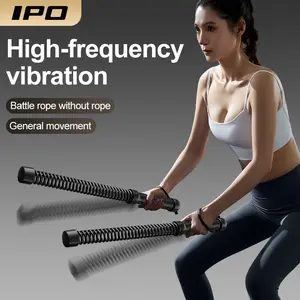 IPO Cordless Battle Ropes for Home Gym Weighted Workout Ropes for HIIT No-Jump Full-Body Exercise Ideal for Men Women Fitness Equipment Festival Gift 1625g 48x30x5cm Workout Training Equipment