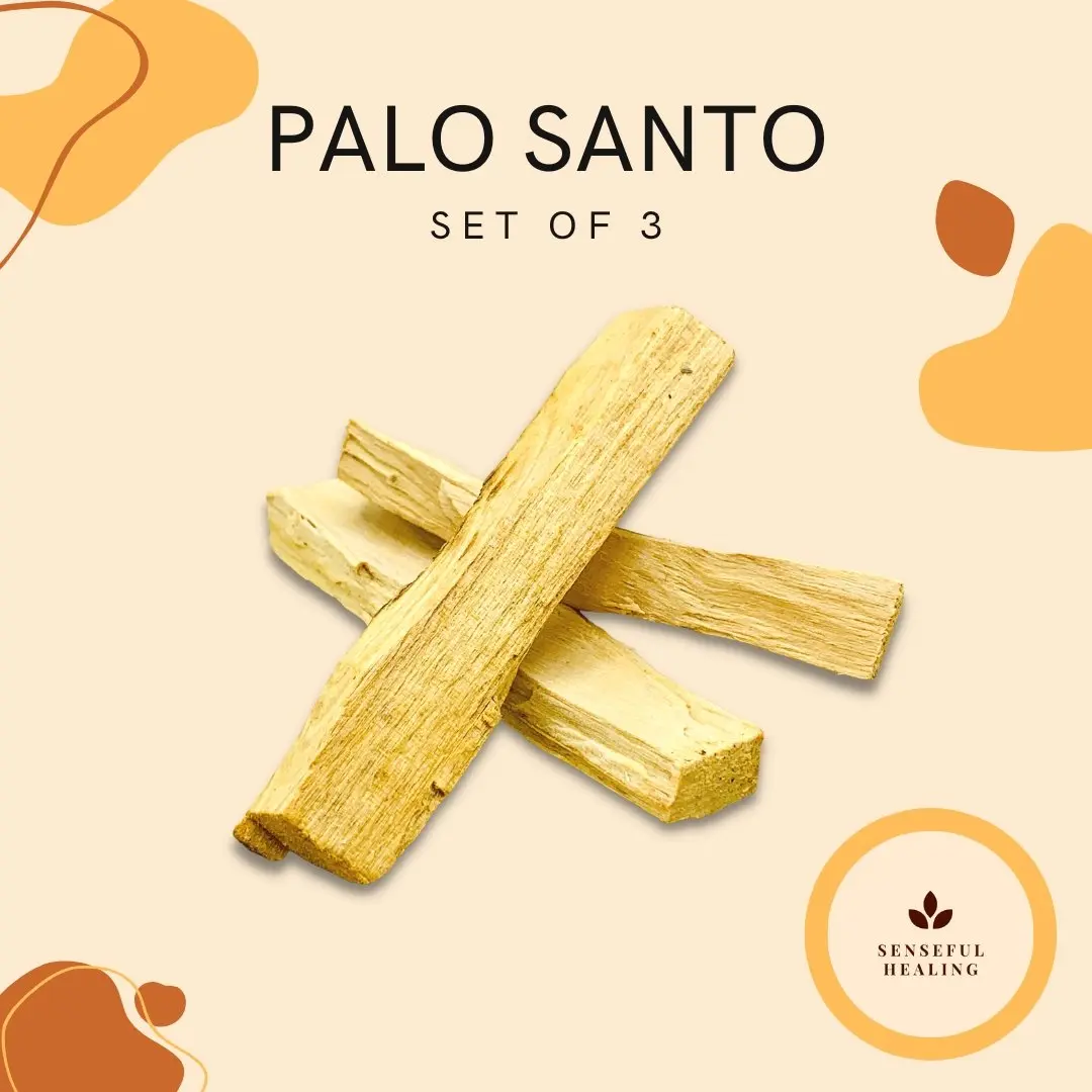3-Piece Scented Palo Santo Long Stick Incense Set - Natural Calming Home Fragrance with Warm Wood-Like Home Aroma, Aromatic Scents for Cleansing Rituals, Inspires Creativity, Deeper Connection