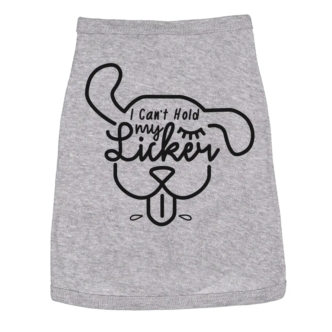 Dog Shirt I Cant Hold My Licker Cute Tee for Family Pet Funny Dog Puppy TShirt Grey