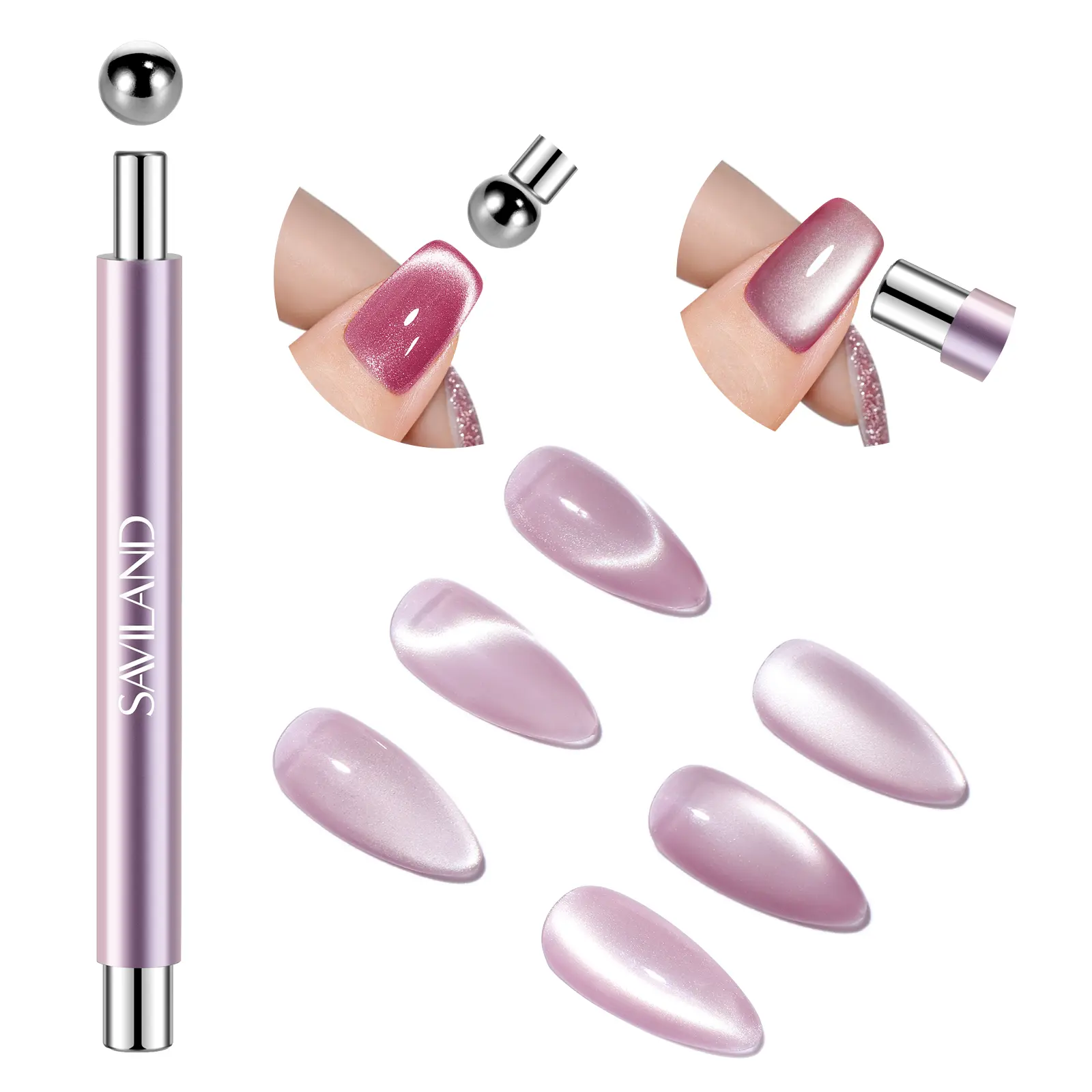 Purple Double-Head Cat Eye Magnet