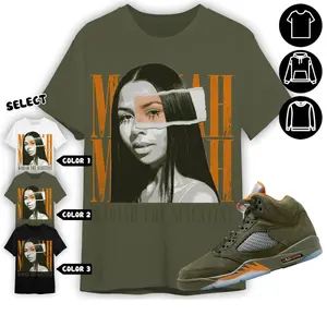 Jordan 5 Olive Unisex Shirt, Mariah the Scientist, Shirt To Match Sneaker Color Military Green