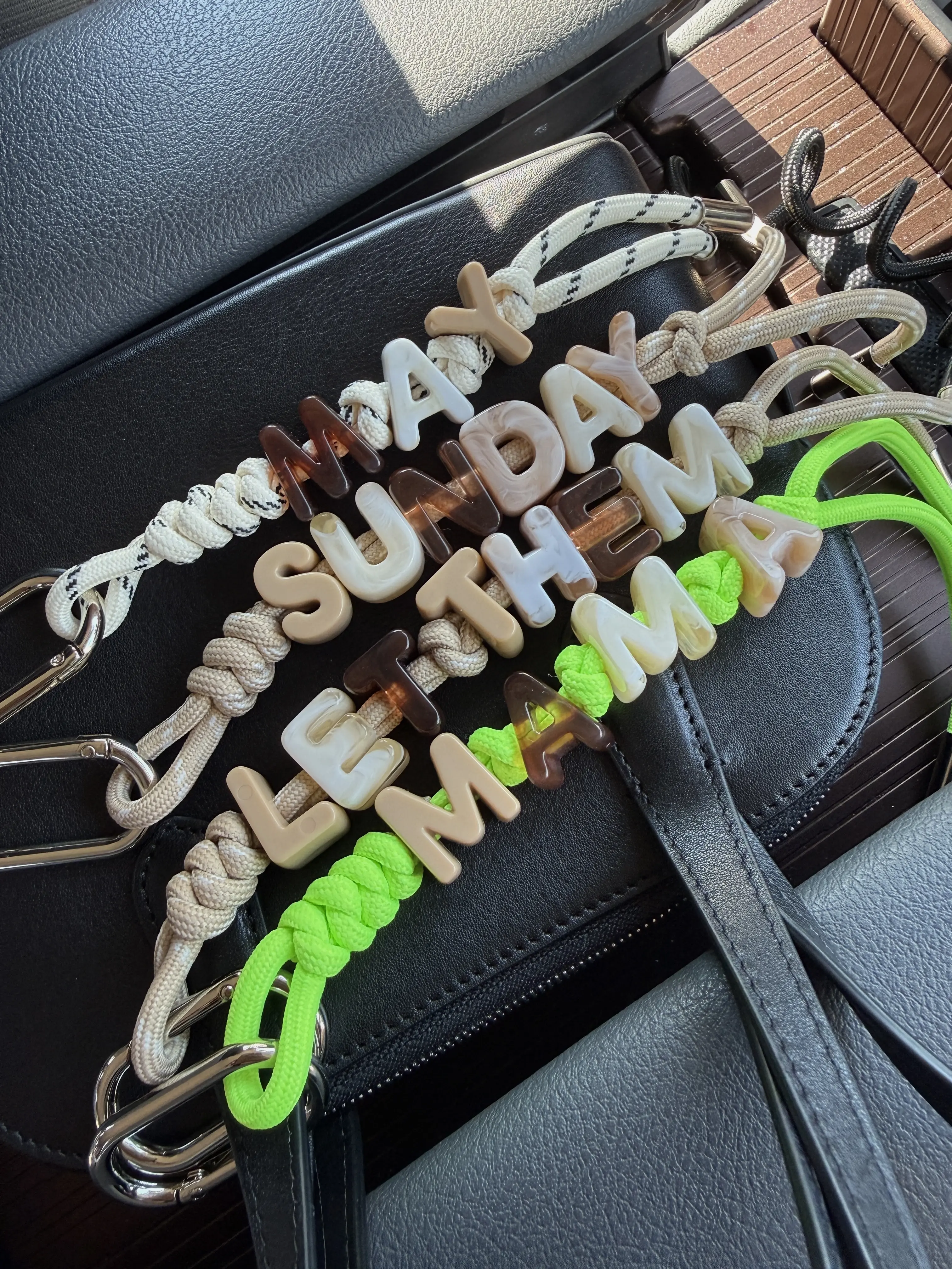 Personalized Name Bag Charm, Custom Beaded Keychain, Backpack Charm, Purse Charm, Gift for Mom, Grandma Gift