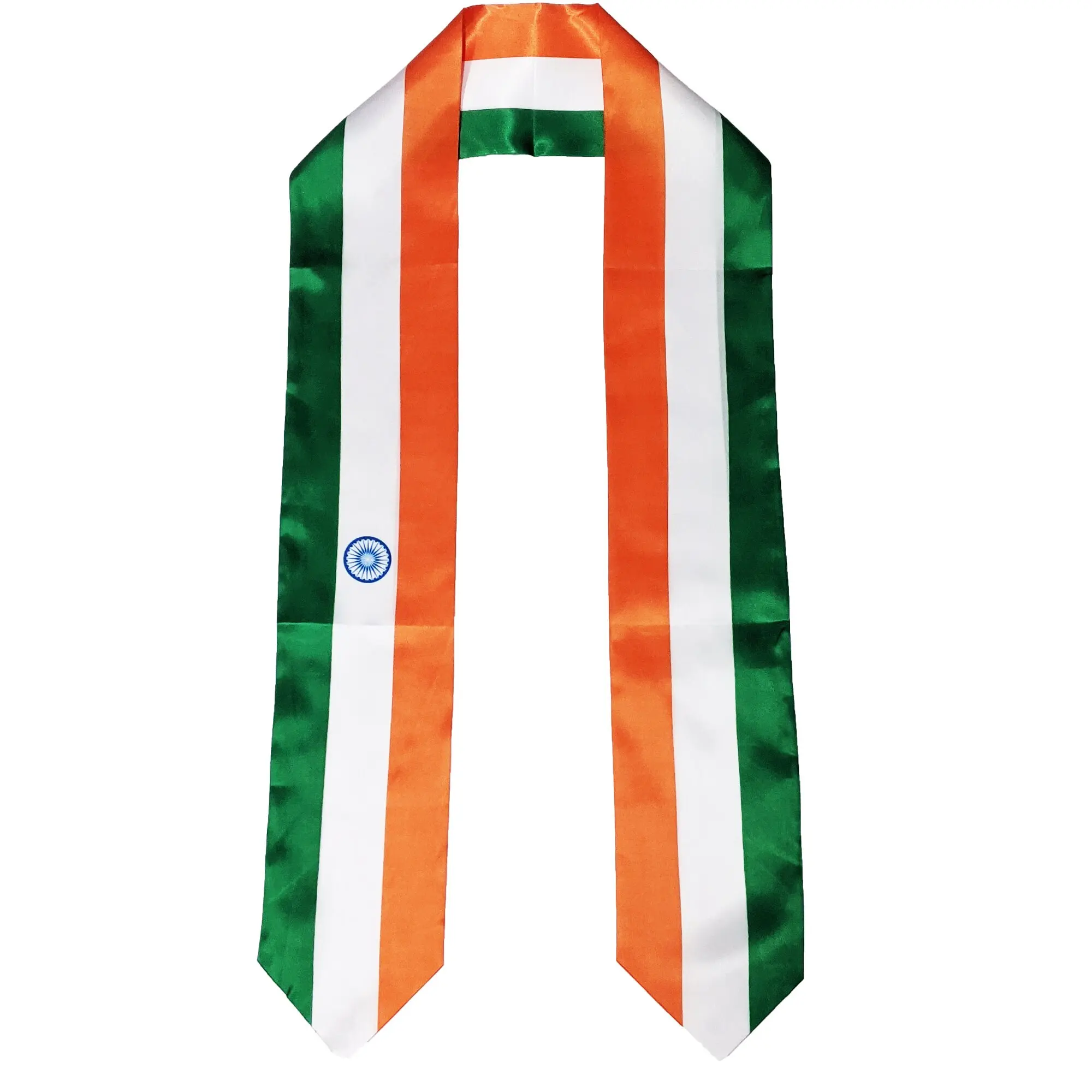 India Flag Graduation Stole, Sash, Scarf, Gift, Students, Quality, High School, College, Scarves, Adults, Men and Women, Satin