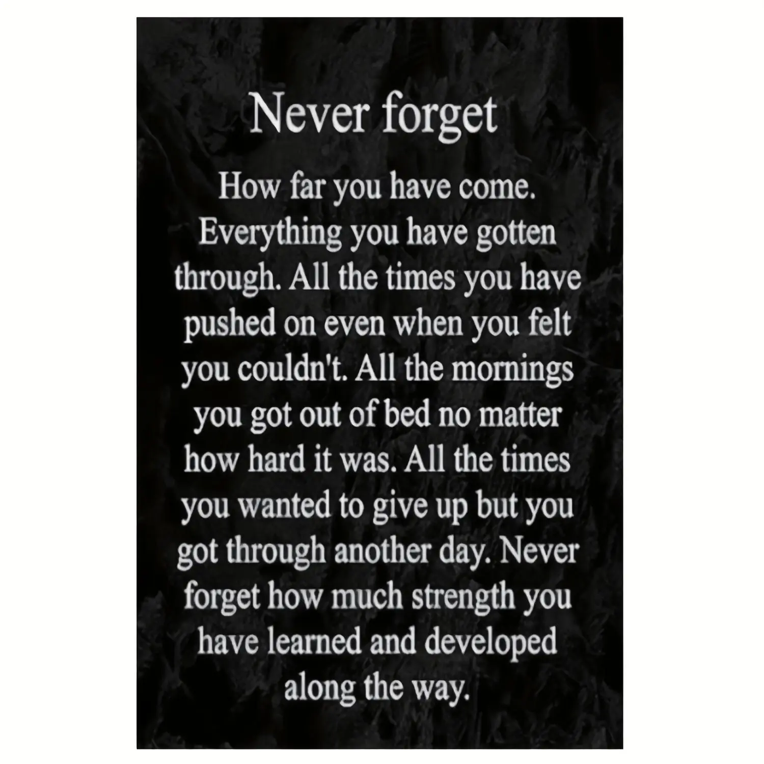 Inspirational Canvas Wall Art - 'Never Forget How Far You Have Come' Quote, Frameless 12X18" Motivational Poster for Office, Bedroom, Classroom Decor, Perfect for Room Decor