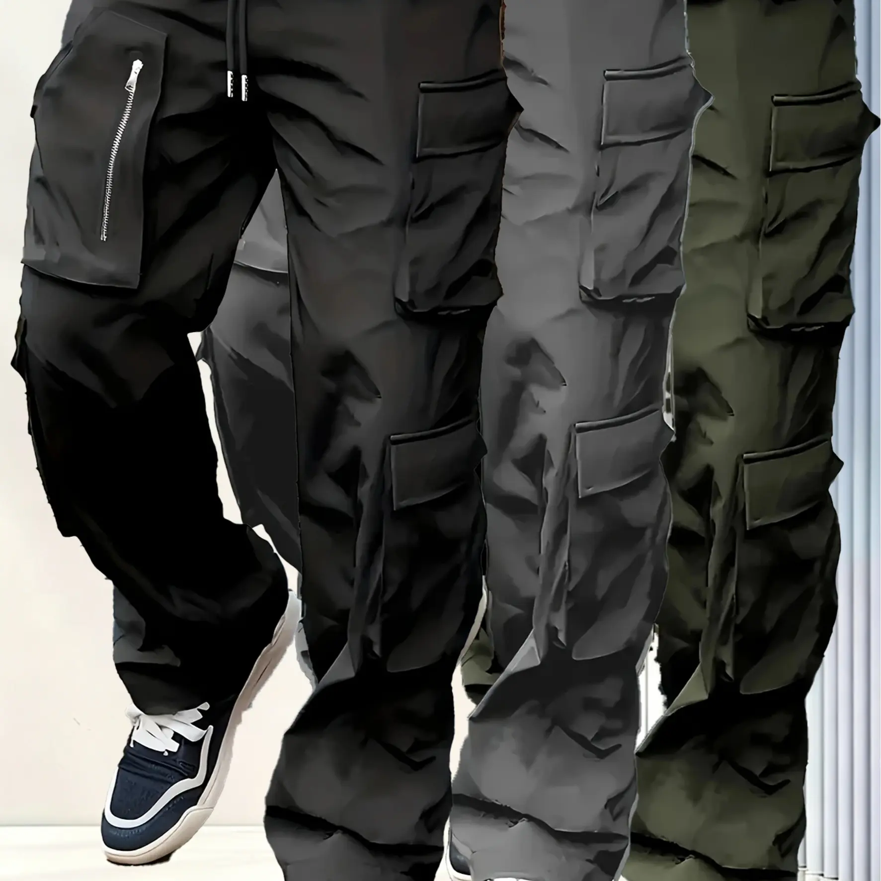 Black + Gray + Army Green