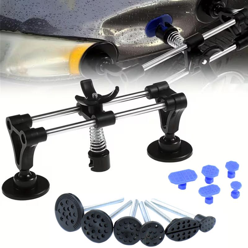 Car Dent Puller Kit, Car Dent Remover, Car Repair Tools, Body Repair Tool with Dual Rods, Ice Scraper, Adjustable Suction Cup, Easy Use Design, High Quality Material