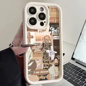God Jesus Collage Phone Protector Cover, TPU Soft Silicone,Fully Protected and Shockproof For iPhone 17 16 15 15Pro Max 14 14Pro 13 12 11 Plus X 16promax Air Mini 17E Case