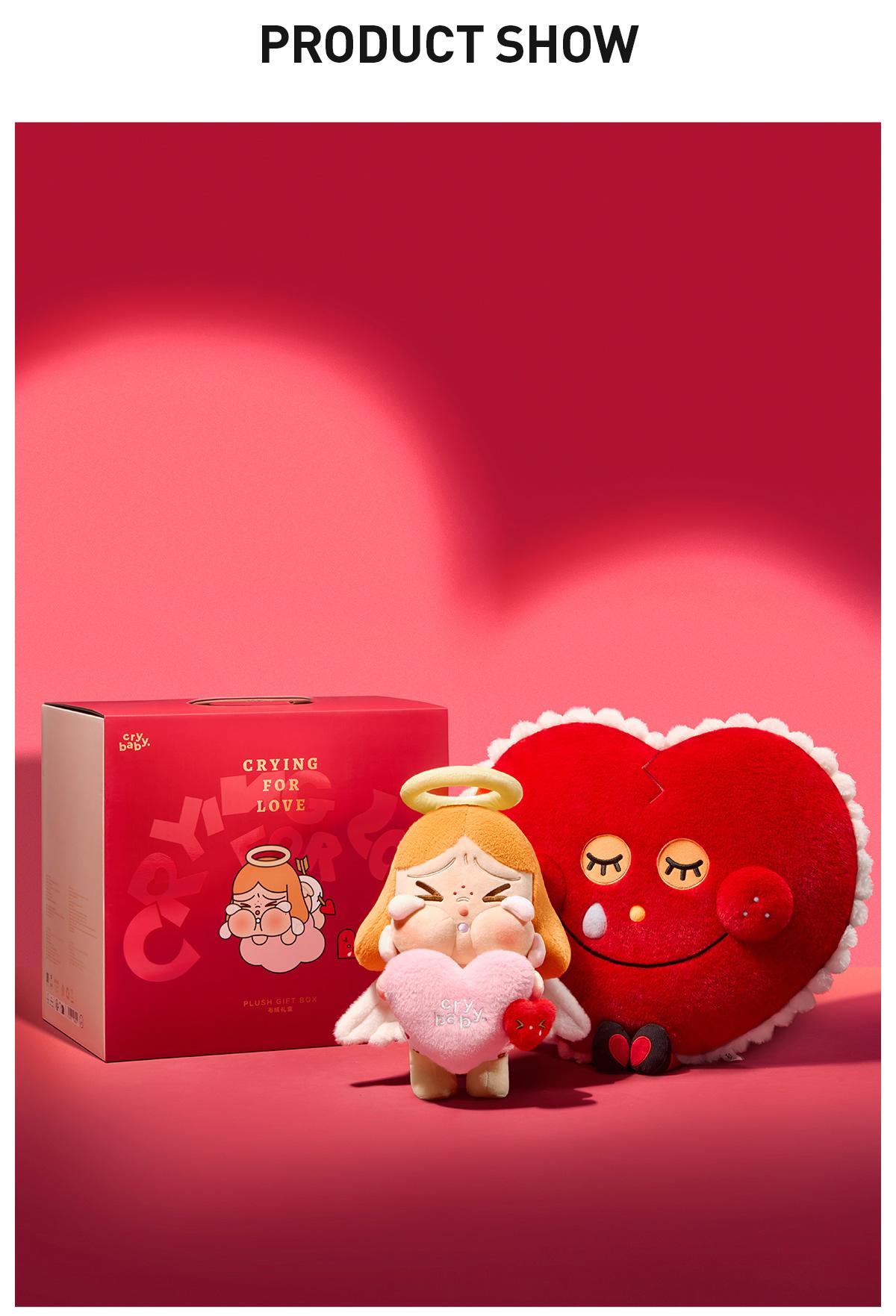 POP MART CRYBABY Crying for Love Series-Plush Gift Box, Collectible Toys