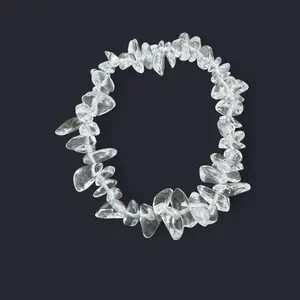 Clear Quartz Crystal Bead Bracelet