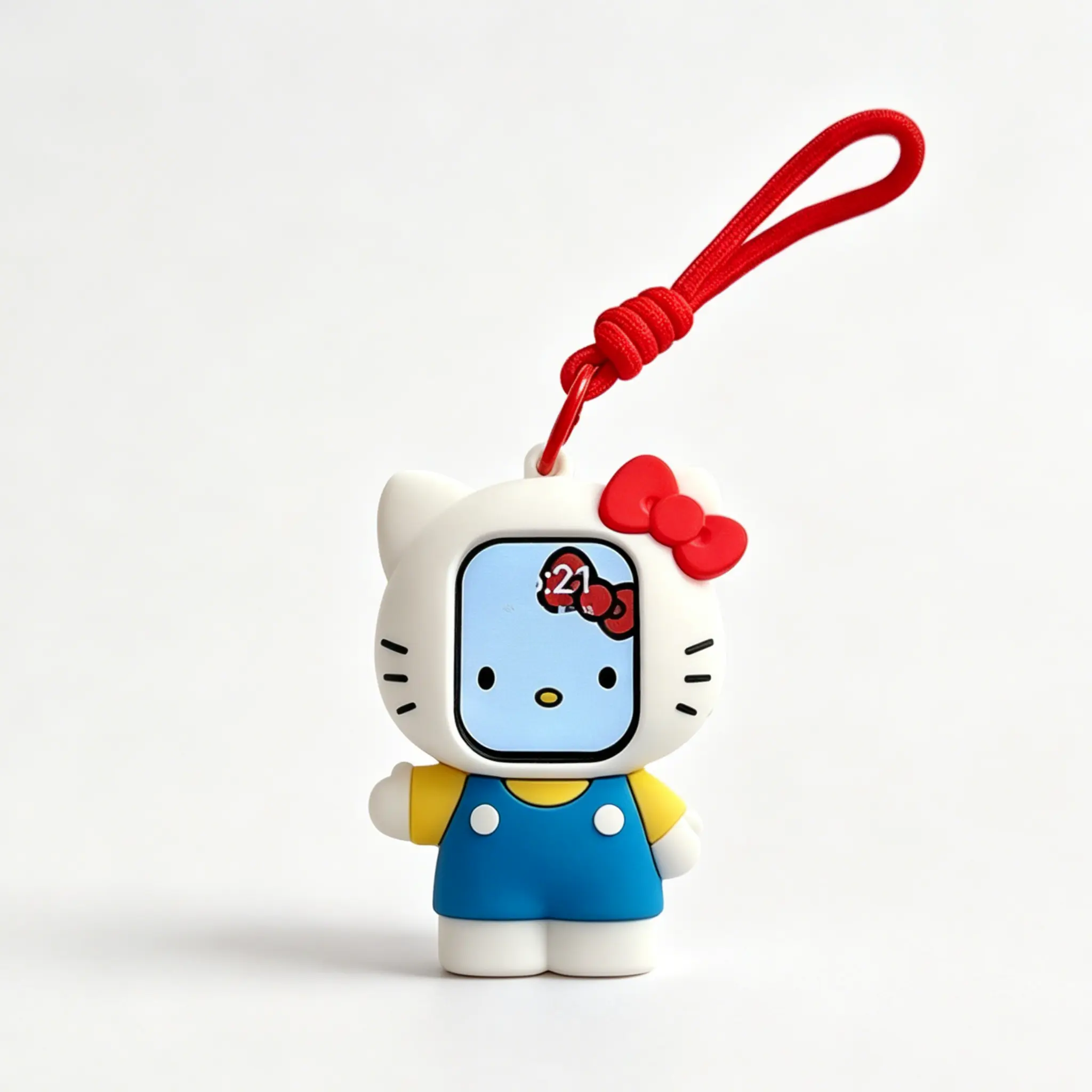 Sanrio Hello Kitty Apple Watch Case - Adorable Design with Red Bow and Blue Overalls for Fans - Stylish Tech Accessory for Everyday Use