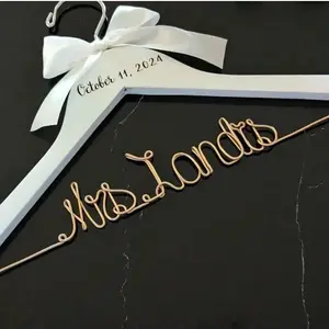Personalized Wedding Dress Hanger Wedding Gift for Bride, Bridal Hanger, Bridal Shower Gifts, Bridesmaid Hangers