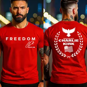 October 14th Wear Red Shirt, Forever In Our Hearts 2 Sided T-shirt, Memorial Outfit, Tribute Men Women Casual Cotton Tee, Graphic A True Patriot Top
