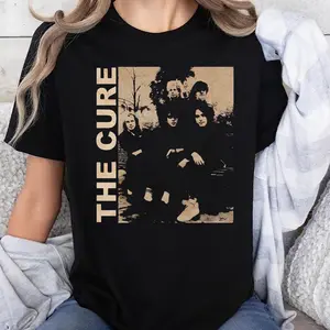 Unisex The Cure Band, The Cure Fan Graphic T-Shirt, Sizes S-5XL, Tbun Men's And Women's Graphic Tee 100% Cotton  Full Sizes S-5XL